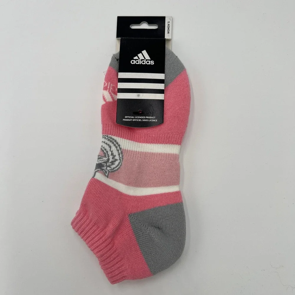 Adidas Vancouver Canucks Womens‎ 2 Pack No Show Socks Pink Navy Graphic OSFA NEW